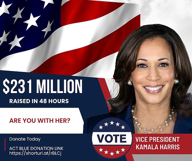 Vice President Kamala Harris
To Donate: https://shorturl.at/rBLCj
