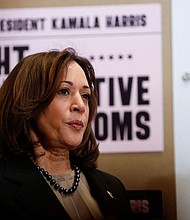 Vice President Kamala Harris visited St. Paul Health Center in Minnesota in March, thought to be the first visit by a sitting US president or vice president to an abortion clinic.
Mandatory Credit:	Nicole Neri/Reuters via CNN Newsource