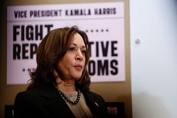 Vice President Kamala Harris visited St. Paul Health Center in Minnesota in March, thought to be the first visit by a sitting US president or vice president to an abortion clinic.
Mandatory Credit:	Nicole Neri/Reuters via CNN Newsource