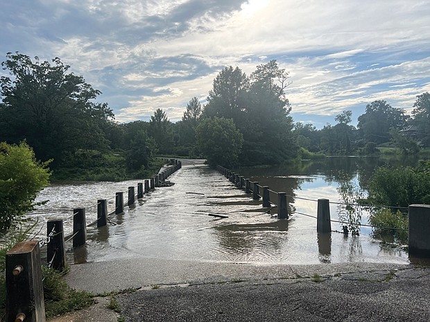 Water flows at Bryan Park