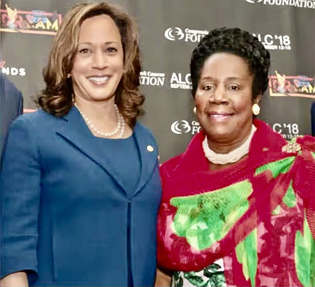 Vice President Kamala Harris and Congresswoman Sheila Jackson Lee