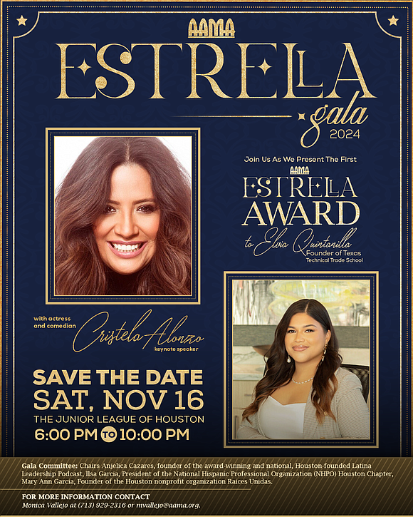 AAMA will host its annual Estrella Gala on November 16, 2024, featuring keynote speaker Cristela Alonzo, to support its diverse …