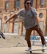 Grind rails, ramps, and stair aren’t the only obstacles Nick deals with while skating, he’s also completely blind.
Mandatory Credit:	WXYZ via CNN Newsource