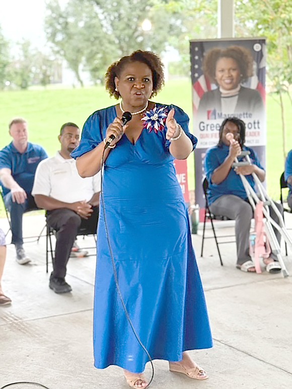 Iowa Colony Mayor Pro Tem Marquette Greene-Scott recently kicked off her “We Deserve Better” campaign to unseat Republican incumbent Troy …