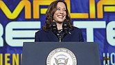 Vice President Kamala Harris delivers remarks July 31 at a Sigma Gamma Rho Sorority gathering in Houston.
