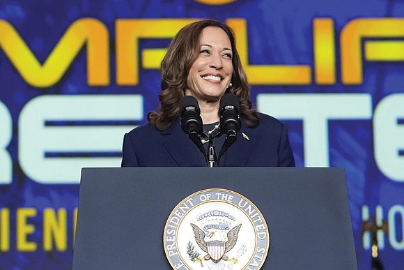 Vice President Kamala Harris said Wednesday that former President Trump’s false assertions about her race were the “same old show” …