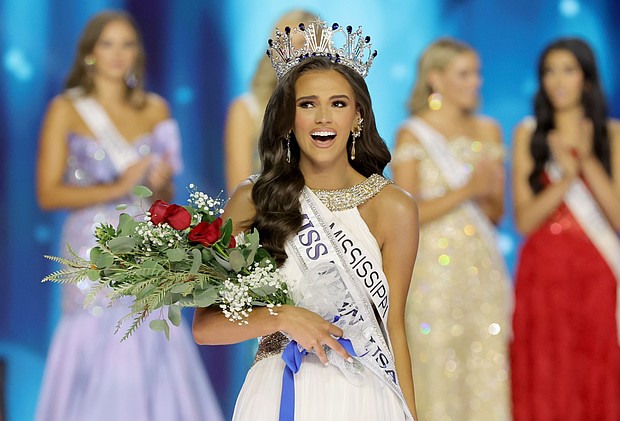 Addie Carver of Mississippi onstage at the annual Miss Teen USA pageant.
Mandatory Credit:	Kevin Winter/Getty Images via CNN Newsource