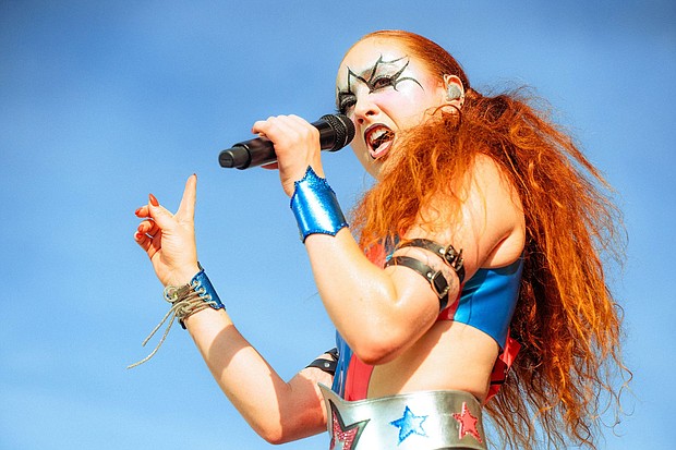 Chappell Roan performing at Lollapalooza.
Mandatory Credit:	Pooneh Ghana/Lollapalooza 2024 via CNN Newsource