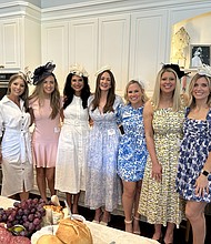 Co-Chair Hillary Watson with friends at the 19th Annual Fort Bend Spring Brunch: Hats, Gloves, and Boutonnières