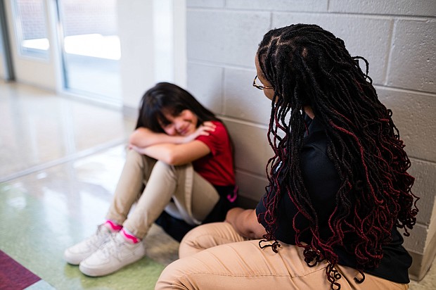 Student with Student Support Manager/Courtesy Communities In Schools of Houston