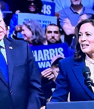 Vice President Kamala Harris with her running mate pick Gov. Tim Walz
