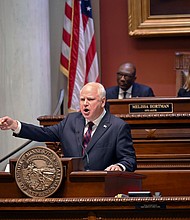 Minnesota Gov. Tim Walz speaks during the State of the State address in the house chambers of the Minnesota State Capitol in St. Paul, Minnesota, on April 19, 2023.
Mandatory Credit:	Aaron Lavinsky/Minneapolis Star Tribune/AP/File via CNN Newsource