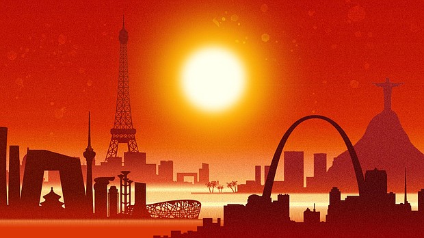 Most of the world’s cities will be unable to host the Olympics during the summer in the coming decades because the temperatures blow past the threshold of safe humid heat, according to a CNN analysis of data from CarbonPlan,
Mandatory Credit:	Illustration; CNN/Adobe Stock via CNN Newsource