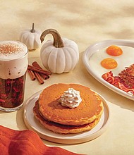 iHOP's pumpkin spice menu items are pictured in a promotional image.
Mandatory Credit:	Courtesy iHOP via CNN Newsource