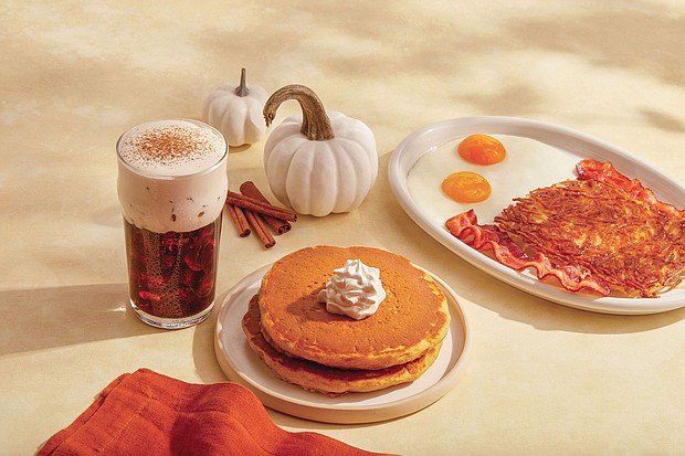 iHOP's pumpkin spice menu items are pictured in a promotional image.
Mandatory Credit:	Courtesy iHOP via CNN Newsource