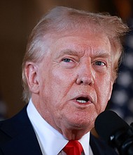Former President Donald Trump speaks during a news conference at his Mar-a-Lago estate in Palm Beach, Florida, on August 8, 2024.
Mandatory Credit:	Joe Raedle/Getty Images/File via CNN Newsource