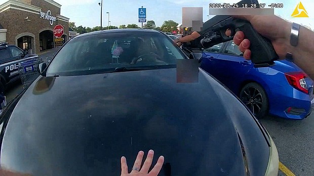 Ohio officer who fatally shot pregnant 21-year-old Ta’Kiya Young charged with murder.
Mandatory Credit:	Blendon Township Police Department via CNN Newsource