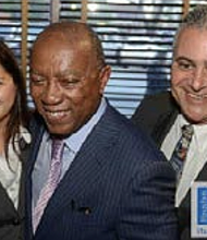 former Mayor Sylvester Turner with Burt Levine and wife