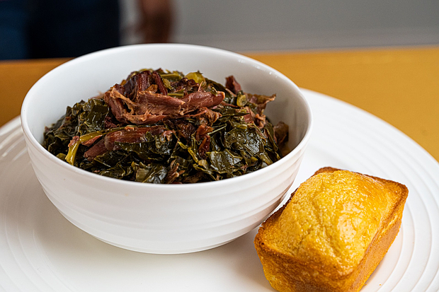 The new Happy Hour menu includes a variety of Tipsy Treats’ delicious homemade Southern dishes specially priced from $5-$13 from 4pm-7pm, Tuesday through Saturday. (Pictured: Collard Greens with Smoked Turkey and Honey Butter Cornbread)
Photos: Visual Influence