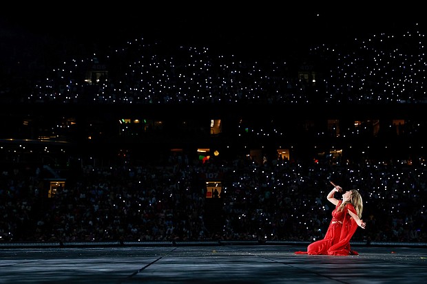 Taylor Swift performs the Eras Tour in Amsterdam in July.
Mandatory Credit:	Aldara Zarraoa/Getty Images via CNN Newsource