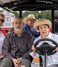 Ernesto, with his wife Mary, visiting our Reed Urban Prairie and Park. He loved teaching us about plants and flowers — we always learned something new when with him.