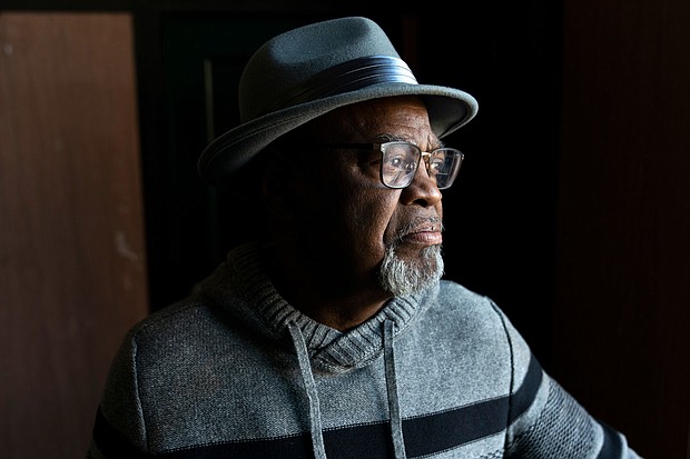 Glynn Simmons poses for a portrait after a hearing where Judge Amy Palumbo ruled to approve his "actual innocence" claim at the Oklahoma County Courthouse in Oklahoma City, Oklahoma in 2023.
Mandatory Credit:	Nick Oxford/The Washington Post/Getty Images via CNN Newsource