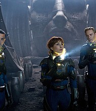 Logan Marshall-Green, Noomi Rapace and Michael Fassbender (as the chillingly evil android David) star in "Alien" prequel "Prometheus."
Mandatory Credit:	Scott Free Prod/20th Century Fox/Shutterstock via CNN Newsource