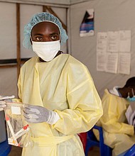 The World Health Organization declared the ongoing mpox outbreak in Africa a global health emergency on August 14, and nurse is pictured verifying samples from a child with a suspected case of mpox in the Democratic Republic of Congo in July.
Mandatory Credit:	Arlette Bashizi/Reuters via CNN Newsource