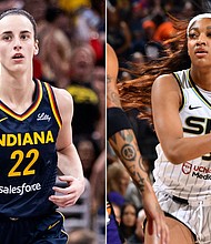 Caitlin Clark and Angel Reese both made even more WNBA history.
Mandatory Credit:	Getty Images via CNN Newsource