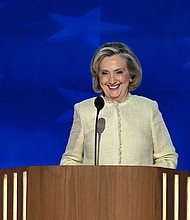 Former Secretary of State Hillary Clinton speaks during the Democratic National Convention in Chicago on August 19.
Mandatory Credit:	Bernadette Tuazon/CNN via CNN Newsource