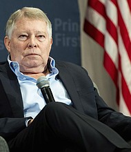 Michael Luttig, U.S. Court of Appeals for the Fourth Circuit (ret.), speaking at the Principles First Summit at the Conrad Hotel in Washington, D.C, on Feb 25.
Mandatory Credit:	Michael Brochstein/Sipa USA/AP via CNN Newsource