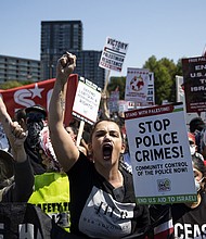 Pro-Palestinian demonstrators rally ahead of the Democratic National Convention (DNC) near the United Center in Chicago, Illinois, US on, August 19, 2024.
Mandatory Credit:	Mostafa Bassim/Anadolu/Getty Images via CNN Newsource