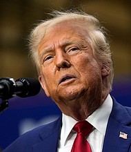 Former President Donald Trump attempted in a new interview to soften previous comments he made about exerting direct control over the Federal Reserve, including setting rates.
Mandatory Credit:	Julia Nikhinson/AP via CNN Newsource