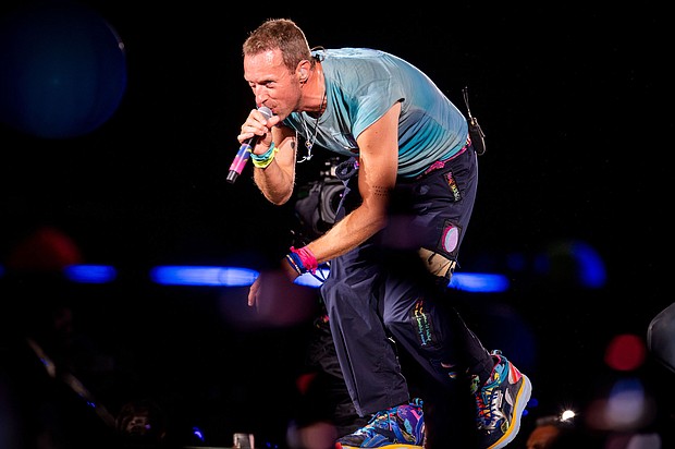 Coldplay covers Taylor Swift at Vienna stadium where her Eras Tour shows were canceled due to foiled terror plot.
Mandatory Credit:	Roberto Panucci/Corbis/Getty Images via CNN Newsource