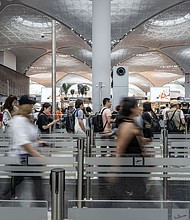 Istanbul Airport has been revealed as the airport with the most nonstop flights to unique destinations worldwide, according to data from aviation analytics firm Cirium.
Mandatory Credit:	Sebnem Coskun/Anadolu/Getty Images via CNN Newsource