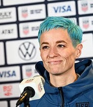 Rapinoe is one of the all-time greats in American soccer.
Mandatory Credit:	Patrick T. Fallon/AFP/Getty Images via CNN Newsource