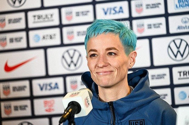 Rapinoe is one of the all-time greats in American soccer.
Mandatory Credit:	Patrick T. Fallon/AFP/Getty Images via CNN Newsource