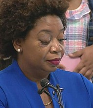 Candra Rogers was injured by a student earlier this month and said she could lose her eye due to the incident.
Mandatory Credit:	KTVT via CNN Newsource