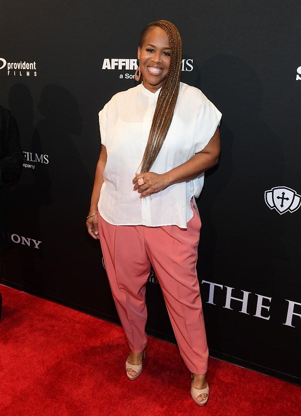 Acclaimed Grammy award-winning artist Tina Campbell makes a stunning entrance at the star-studded red carpet premiere of Sony Pictures' AFFIRM Films' "The Forge" movie in Atlanta, GA.