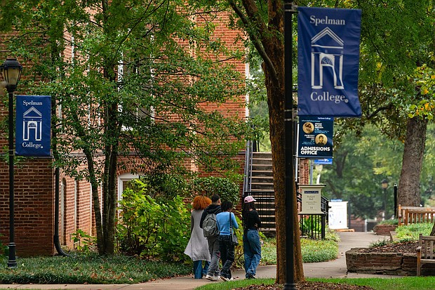 Millions of student loan borrowers are in limbo after the Supreme Court upheld a block on President Joe Biden’s student loan repayment plan, and students are pictured at Spelman College in October 2023.
Mandatory Credit:	Elijah Nouvelage/Bloomberg/Getty Images via CNN Newsource