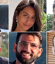 Israel’s military says six hostages ‘brutally murdered’ in Gaza, and pictured from the top row, from left are the hostages: Hersh Goldberg-Polin, Eden Yerushalmi and Carmel Gat, Ori Danino, Almog Sarusi and Alex Lobanov.
Mandatory Credit:	Courtesy Goldberg-Polin family/Courtesy Gat family/Hostages and Missing Families Forum via CNN Newsource