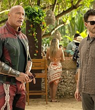 (from left) Dwayne Johnson, Chris Evans in "Red One."
Mandatory Credit:	Karen Neal/Amazon Studios/Everett Collection via CNN Newsource