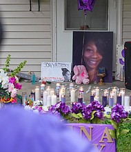 Mourners created a memorial outside Sonya Massey’s home, where she was killed by a sheriff’s deputy.
Mandatory Credit:	Trevor Hughes/USA Today Network via CNN Newsource