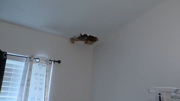 A baby is OK after lightning struck a metal fence in West Park and traveled through a room where they were sleeping.
Mandatory Credit:	WSVN via CNN Newsource