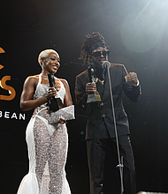 NIALAH BLACKMAN AND SKINNY FABULOUS WIN BIG AT CARIBBEAN MUSIC AWARDS (CR. STEVE AZOR)