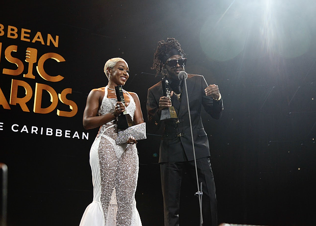 NIALAH BLACKMAN AND SKINNY FABULOUS WIN BIG AT CARIBBEAN MUSIC AWARDS (CR. STEVE AZOR)