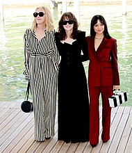 Catherine O'Hara, Winona Ryder, and Jenna Ortega