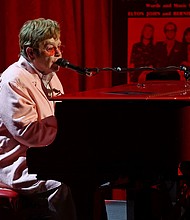 Elton John performing in Washington DC in March.
Mandatory Credit:	Kevin Mazur/Getty Images via CNN Newsource