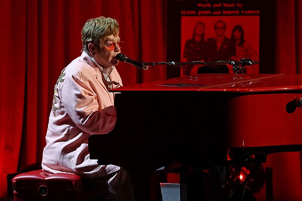 Elton John performing in Washington DC in March.
Mandatory Credit:	Kevin Mazur/Getty Images via CNN Newsource