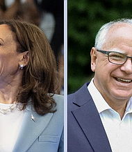 Vice President Kamala Harris and Tim Walz